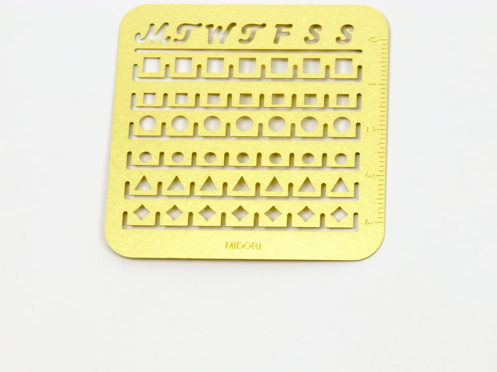Midori Calendar Stencil Small Size