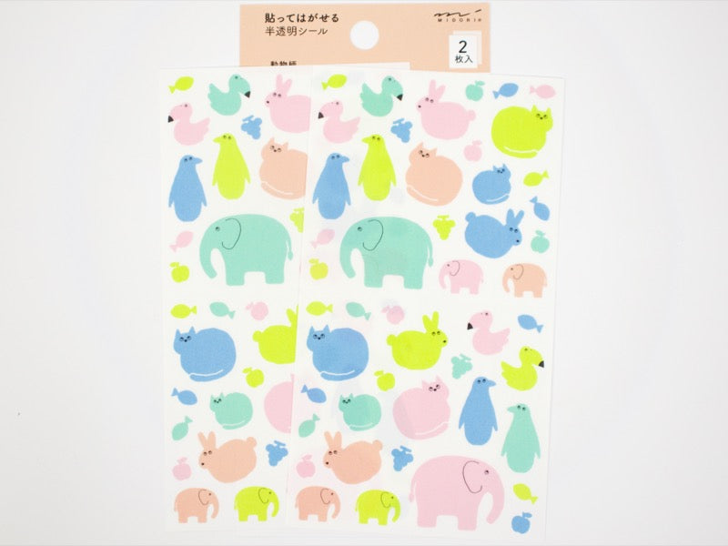 Midori Sticker Collection Translucent Colorful