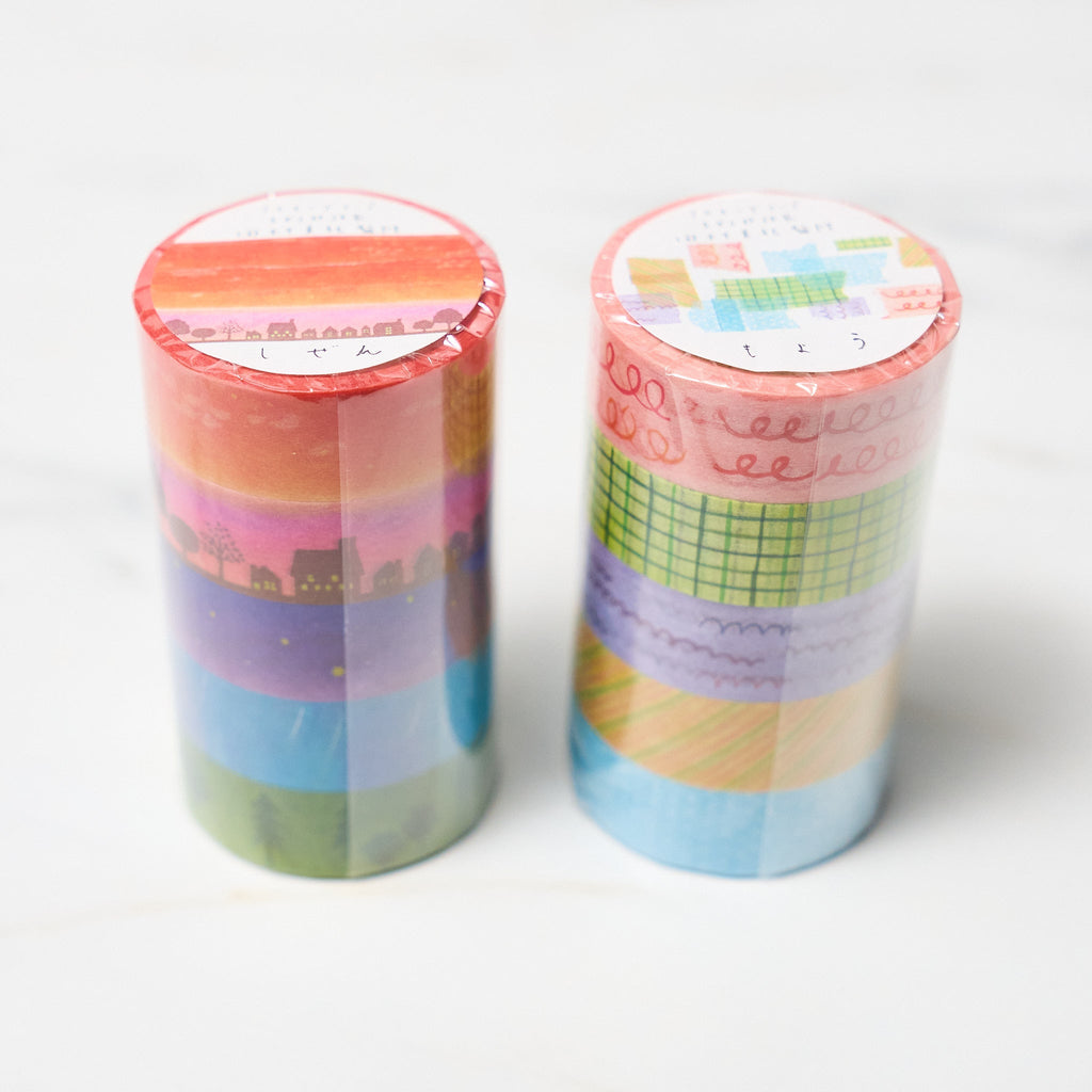 Miki Tamura Chigiri-e 5-Color Set Masking Tape / SAIEN