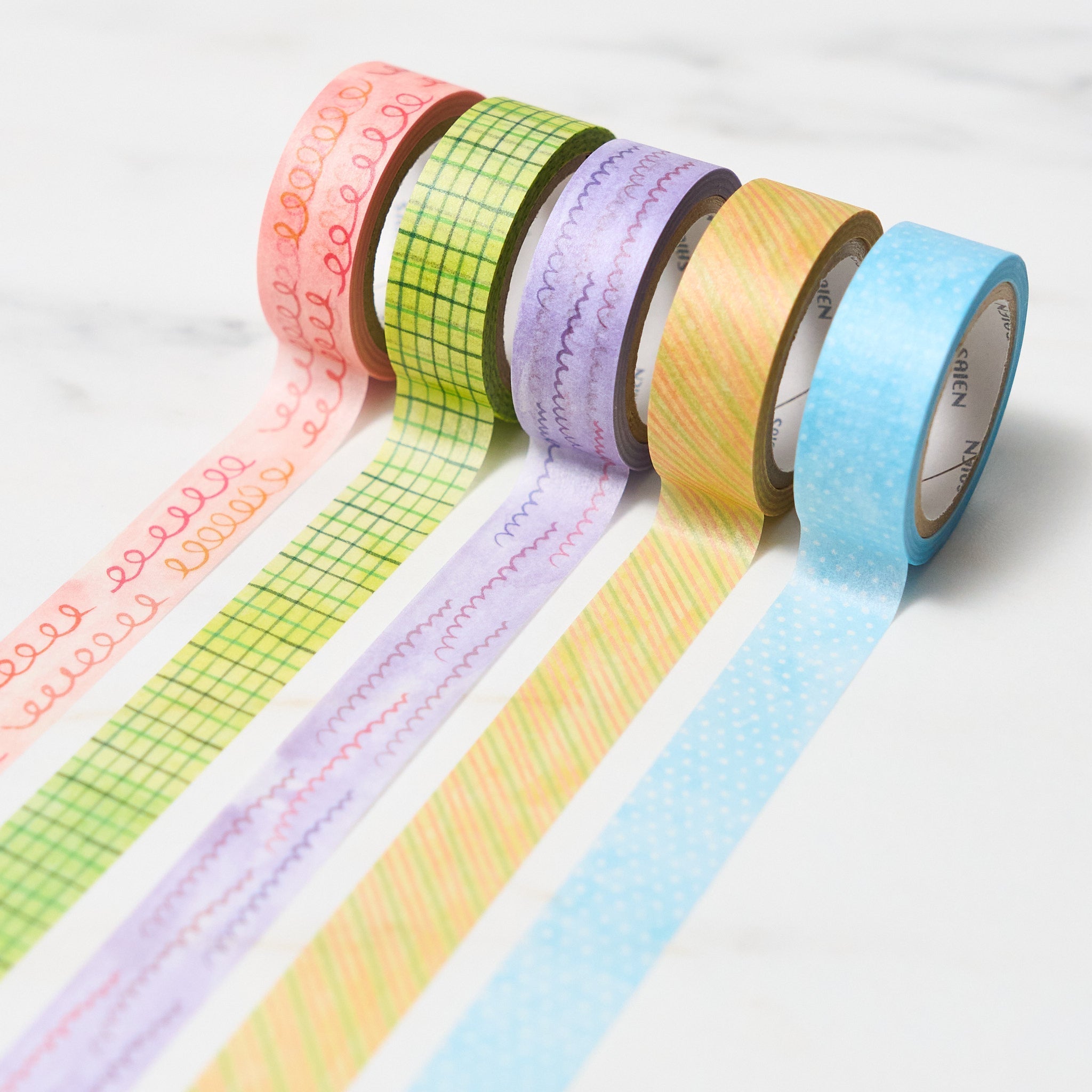 Miki Tamura Chigiri-e 5-Color Set Masking Tape / SAIEN