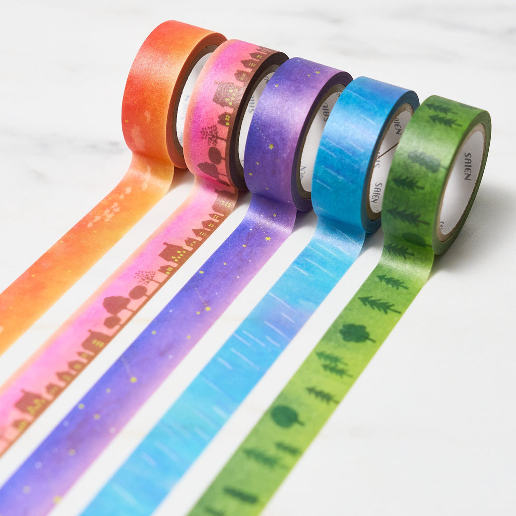Miki Tamura Chigiri-e 5-Color Set Masking Tape / SAIEN