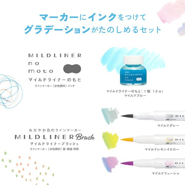 Mildliner no moto Set / Zebra