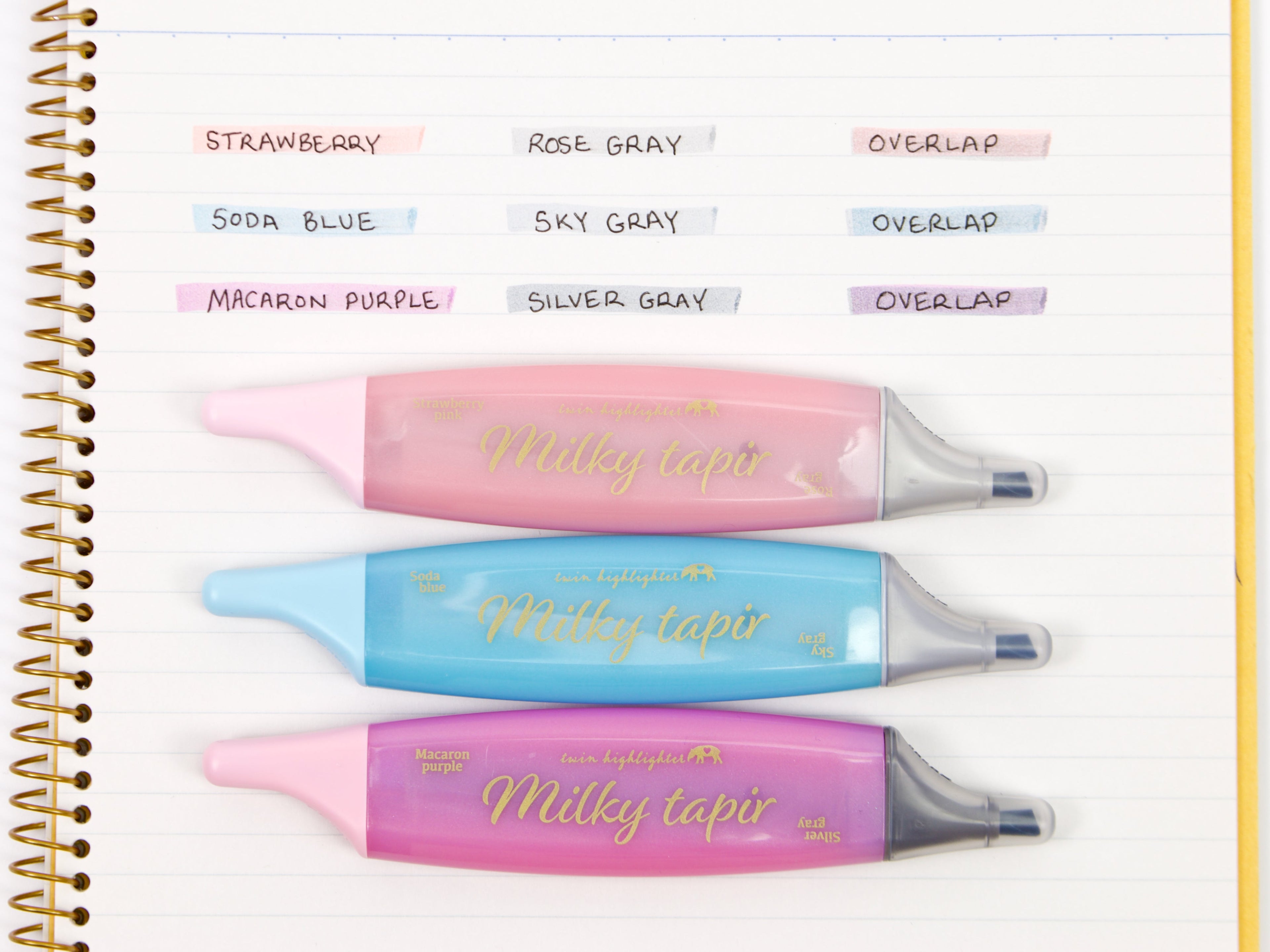 Kobaru Milky Tapir Scented Highlighters 3 Color Set