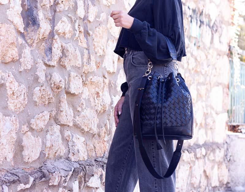 milloo Danae Bucket Bag Black