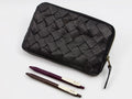 milloo Chloe Handwoven Clutch Black