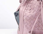 milloo Danae Bucket Bag Sandy Pink Handwoven