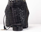 milloo Danae Bucket Bag Black Handwoven