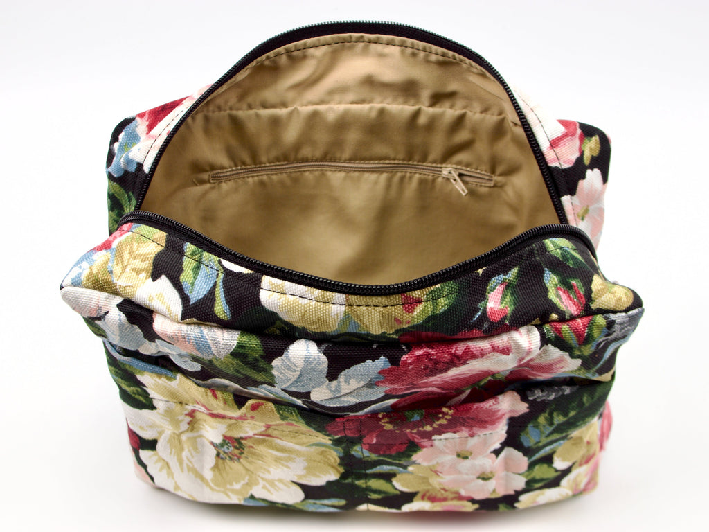 Ydra Organizer Black Floral Canvas