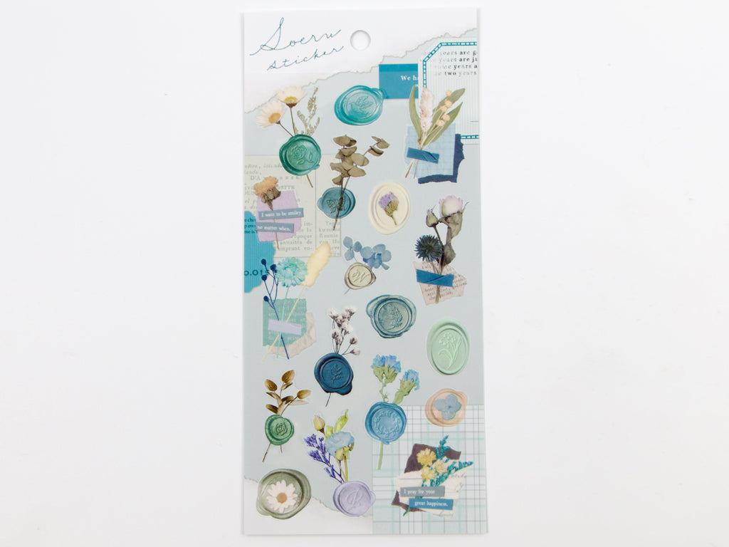 Mind Wave Wax Seal Floral Stickers