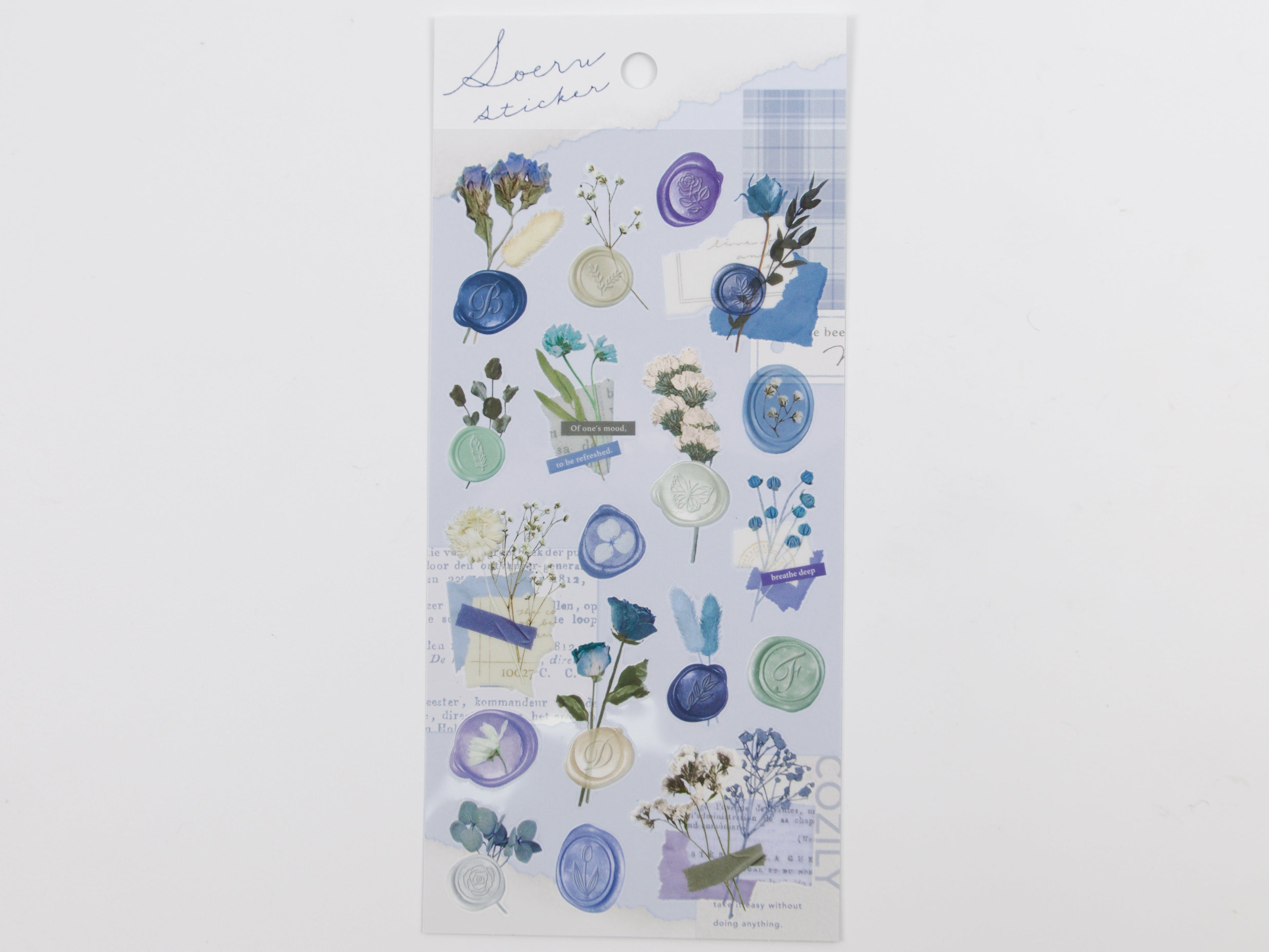 Mind Wave Wax Seal Floral Stickers