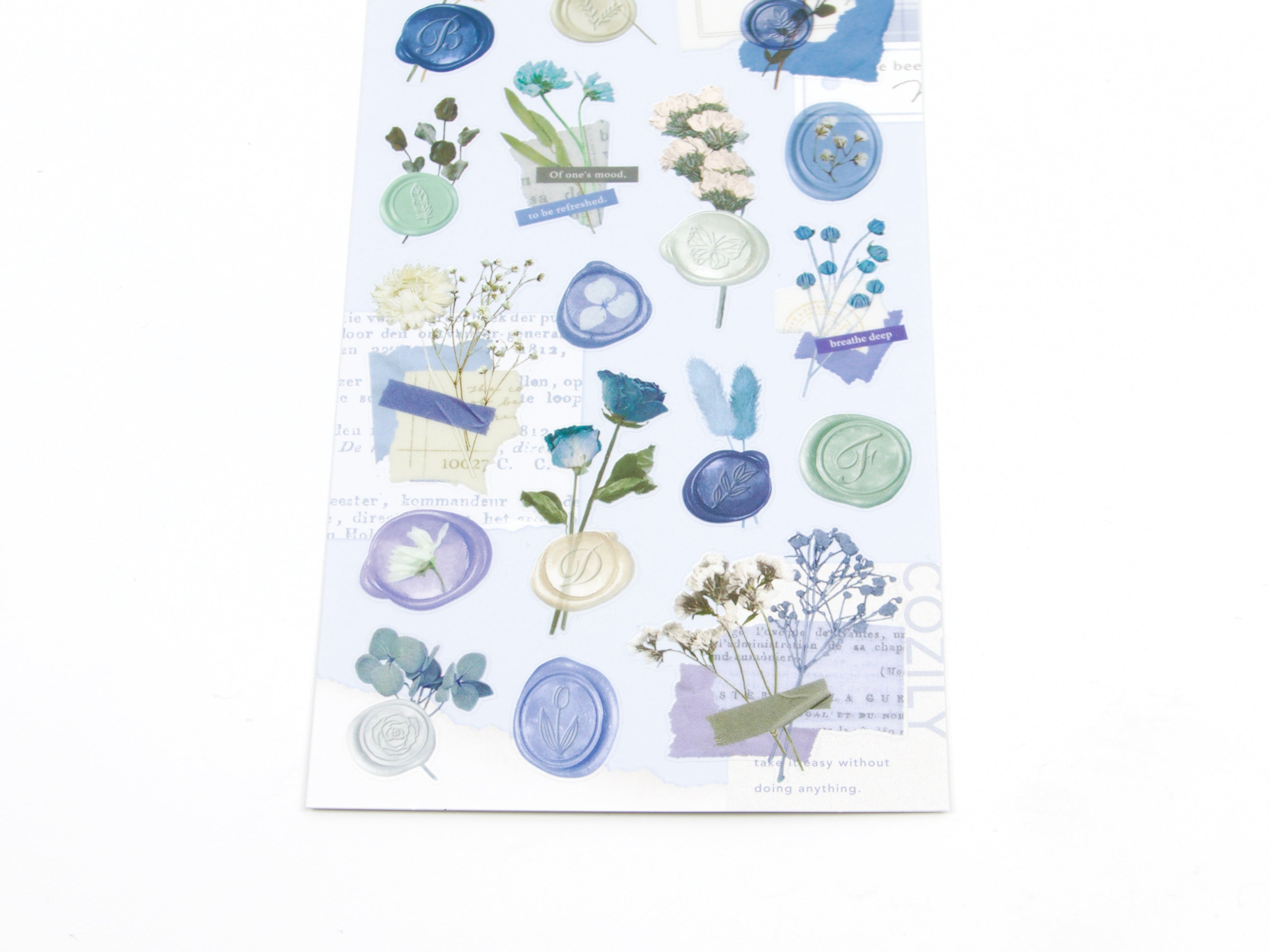 Mind Wave Wax Seal Floral Stickers
