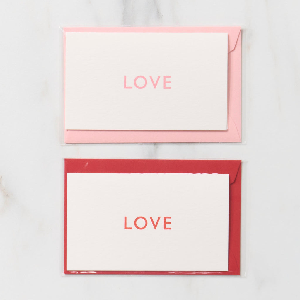Mini 1 Word Greeting Cards / Letterpress Letters