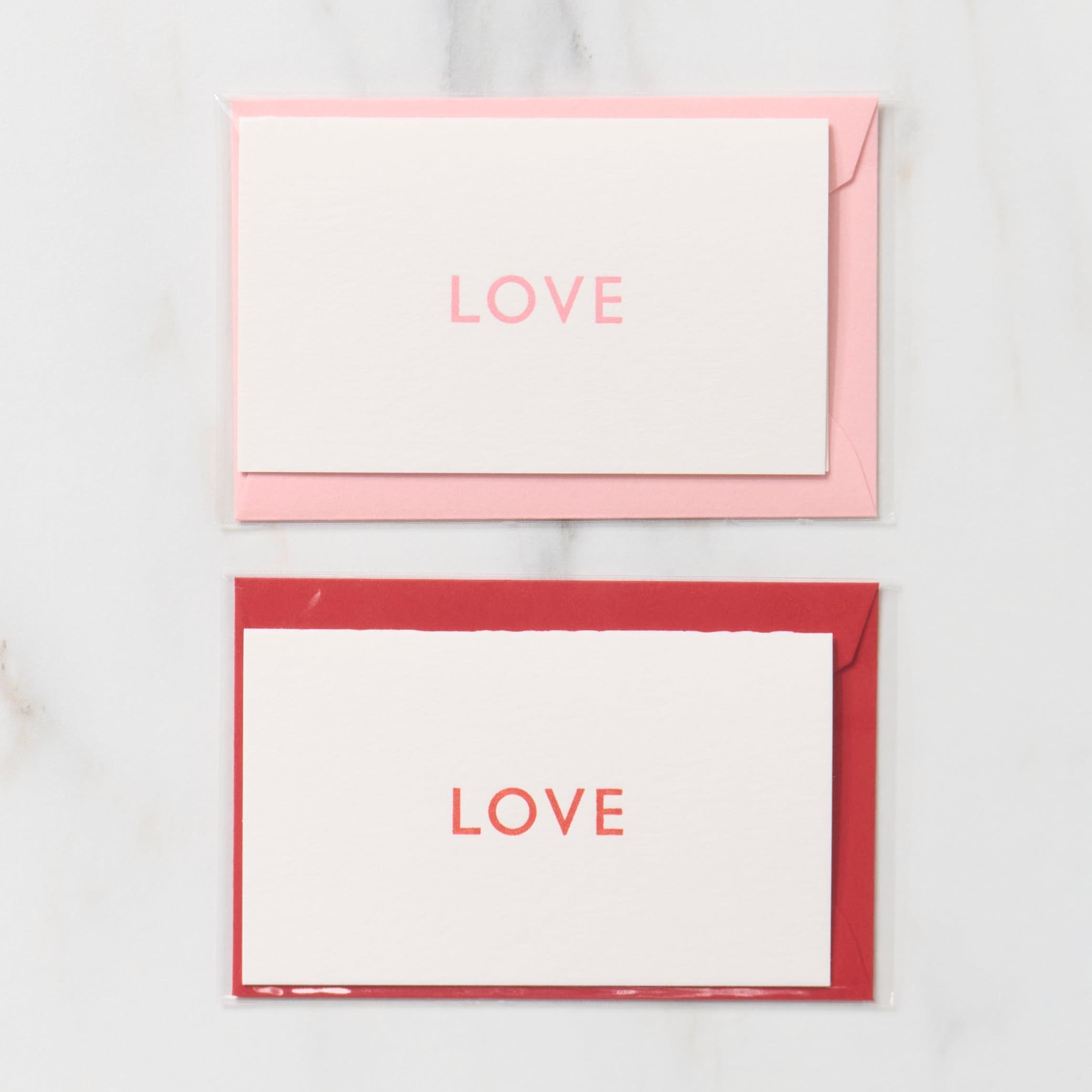 Mini 1 Word Greeting Cards / Letterpress Letters