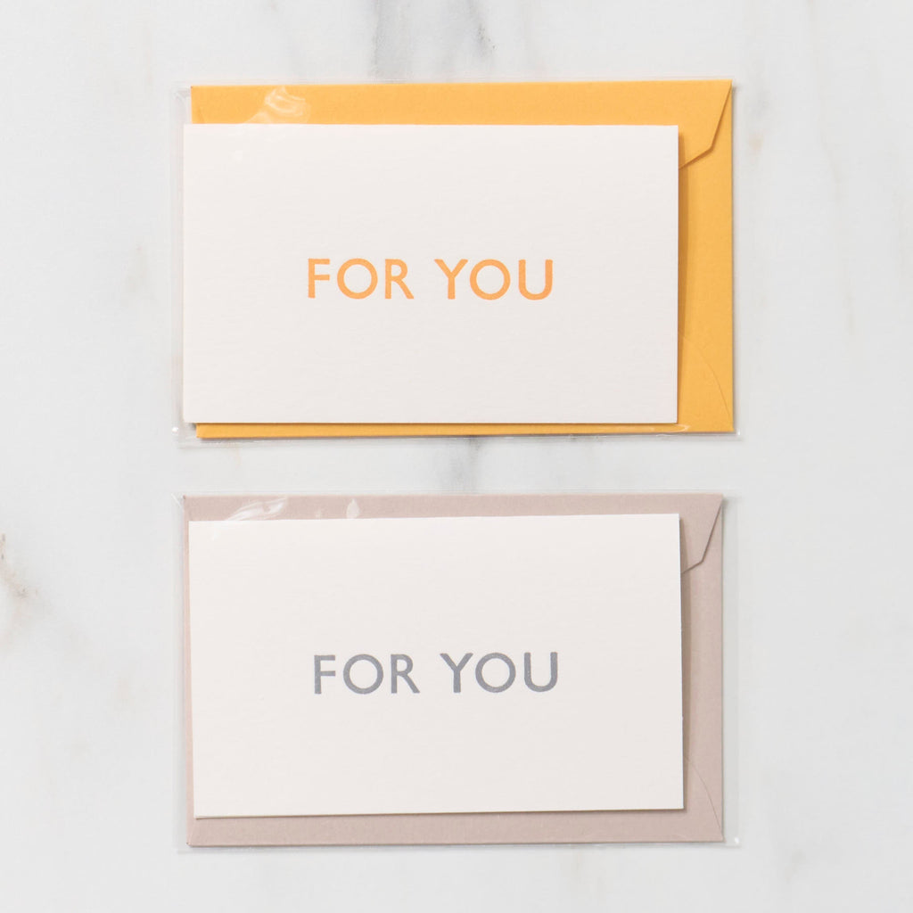Mini 1 Word Greeting Cards / Letterpress Letters