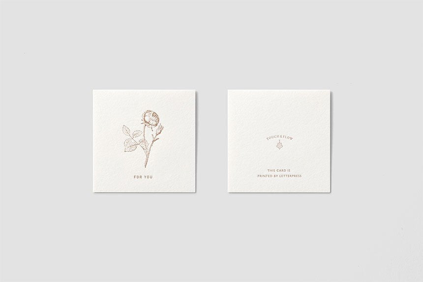 Mini Square Message Card with Envelope / TOUCH & FLOW