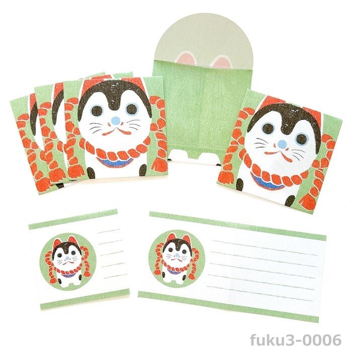 Mino Washi Mashikaku Pochibun Square Mini Letter Set / Furukawa Shiko