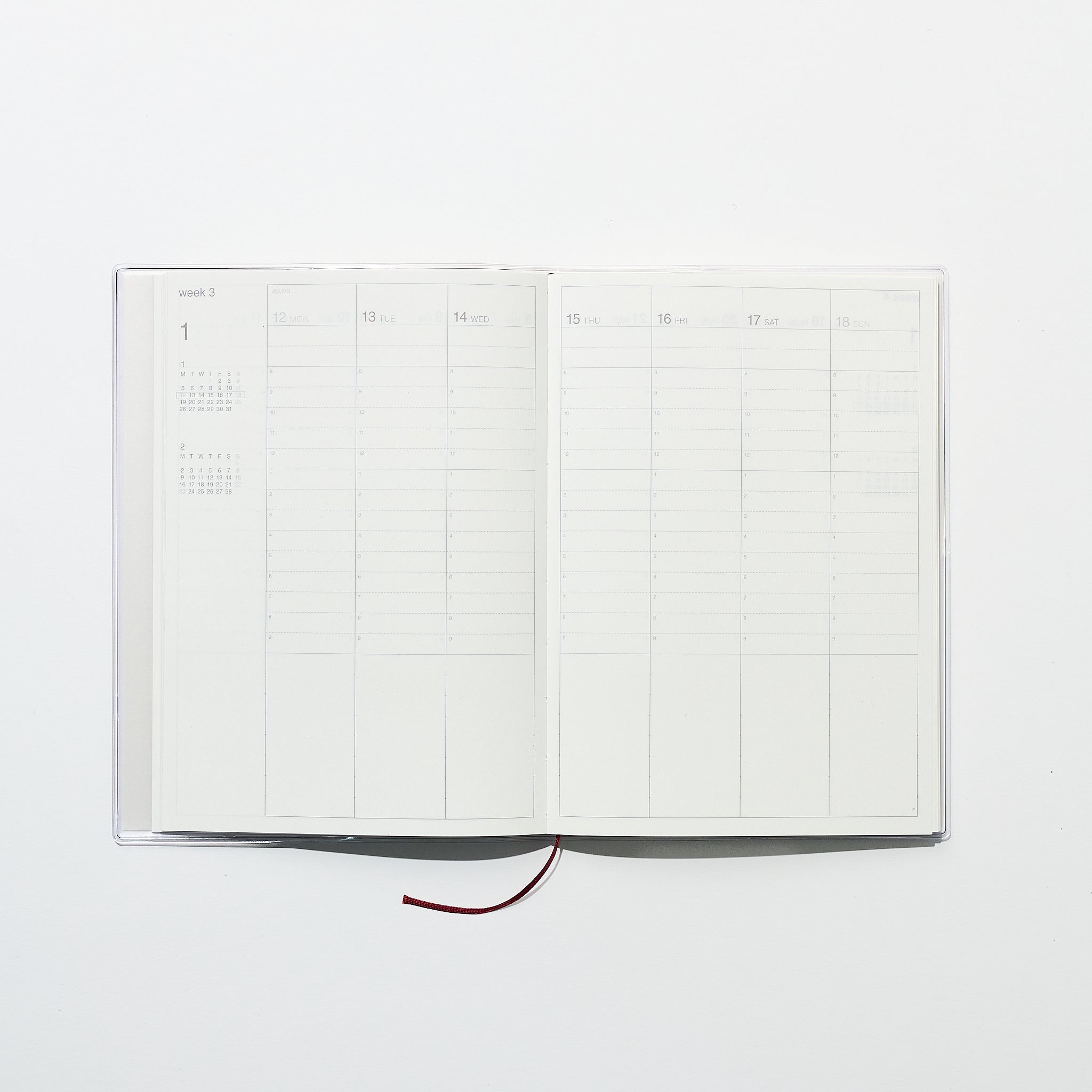 Monday Start Vertical Planner 2026 / MUJI