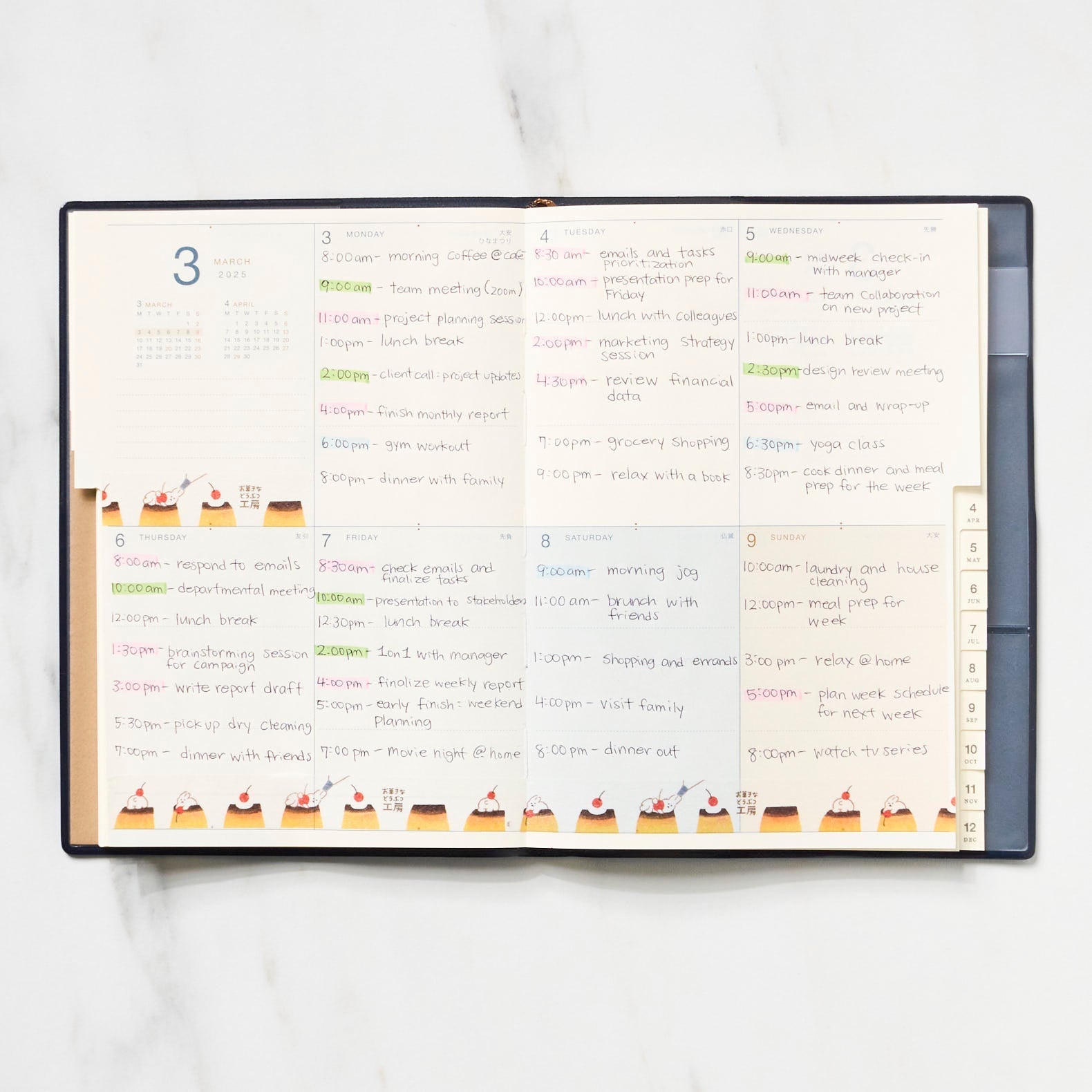 Monthly and Weekly Block Planner / RYU-RYU