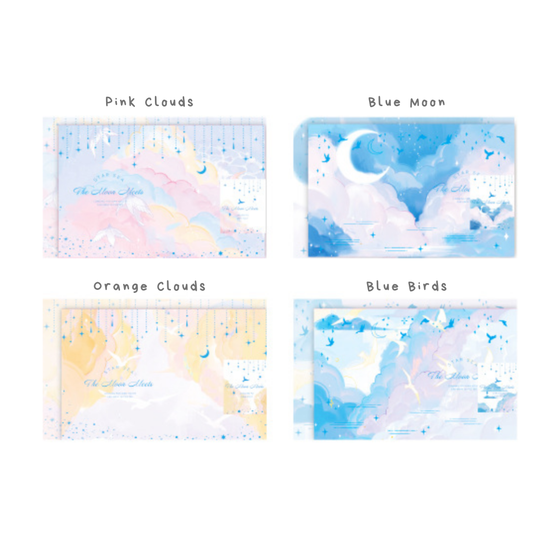 Moon And Stars Greeting Card