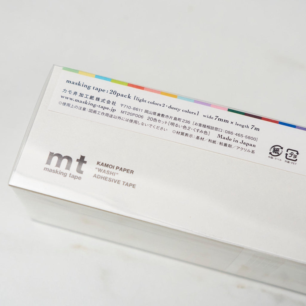 mt 20-Color Masking Tape Light and Dusty Collection / Kamoi Kakoshi
