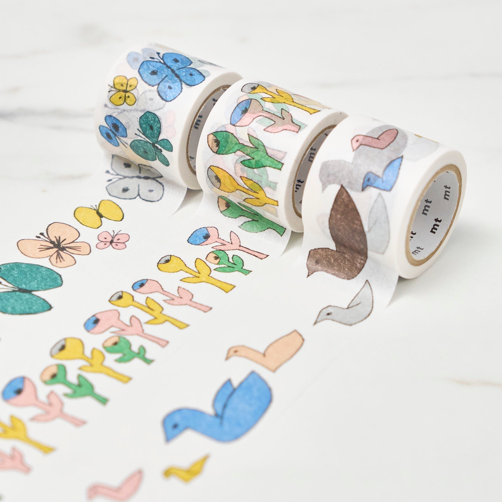 mt x Minä Perhonen Nature Doodle Series Masking Tape / Kamoi Kakoshi