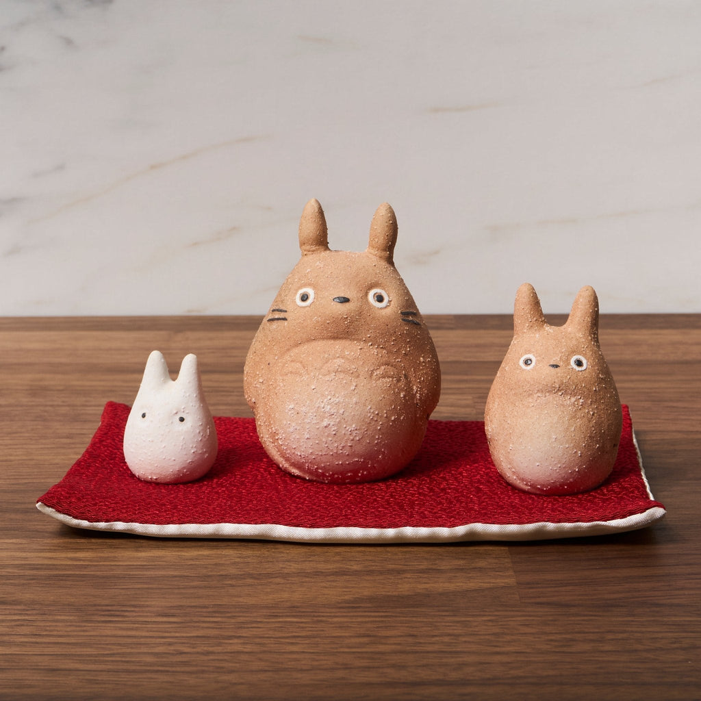 My Neighbor Totoro Shigarakiyaki Ceramic Figurine Set Studio Ghibli / Meizan Kiln