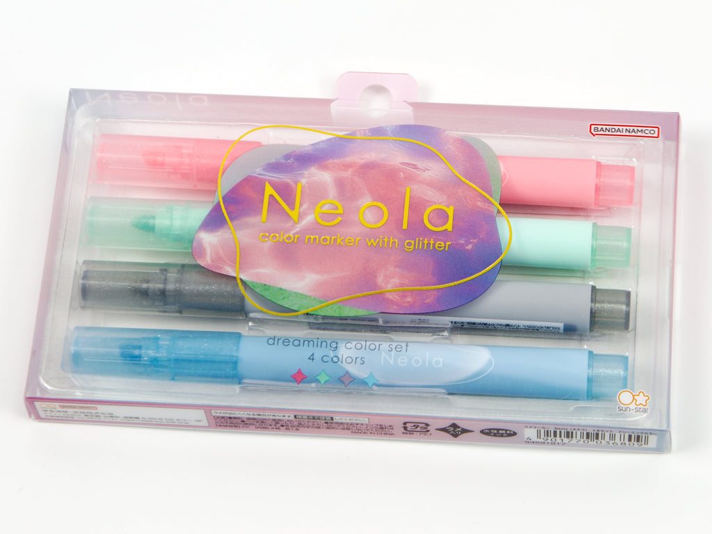 Sun-Star Neola Glitter Marker 4 Color Set