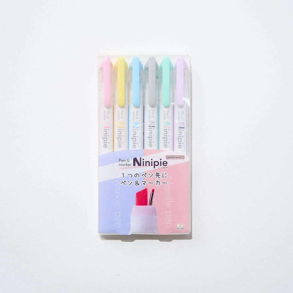 Ninipie Pen&Marker Highlighters 6 Color Set / Sun-Star