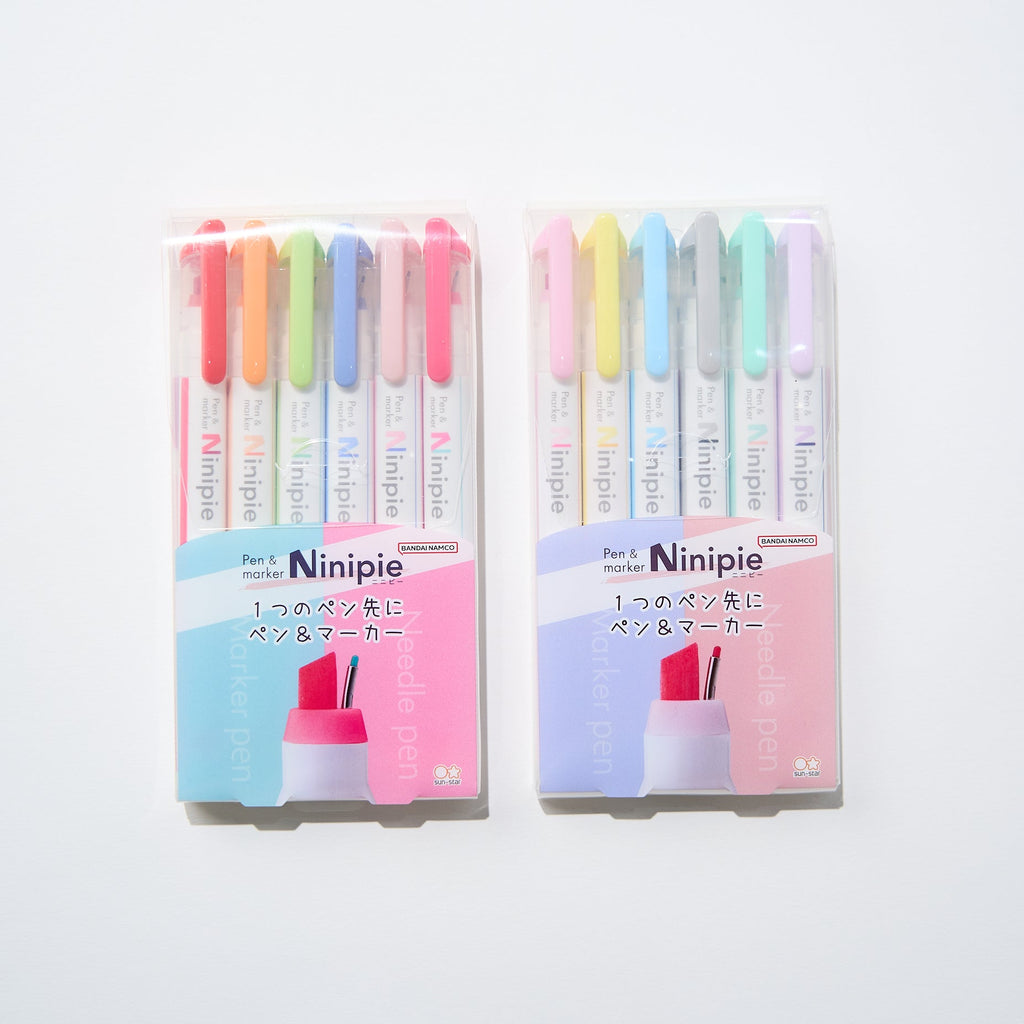 Ninipie Pen&Marker Highlighters 6 Color Set / Sun-Star