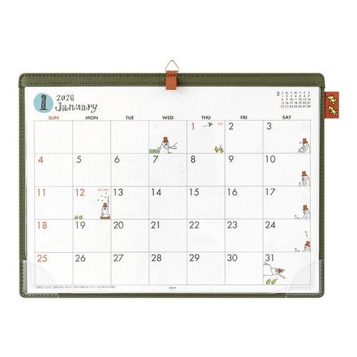 "Ojisan" A4 Desk Calendar 2026 / MIDORI
