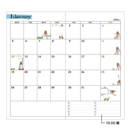 "Ojisan" Pocket Diary 2026 / MIDORI