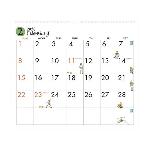 "Ojisan" Wall Calendars 2026 / MIDORI