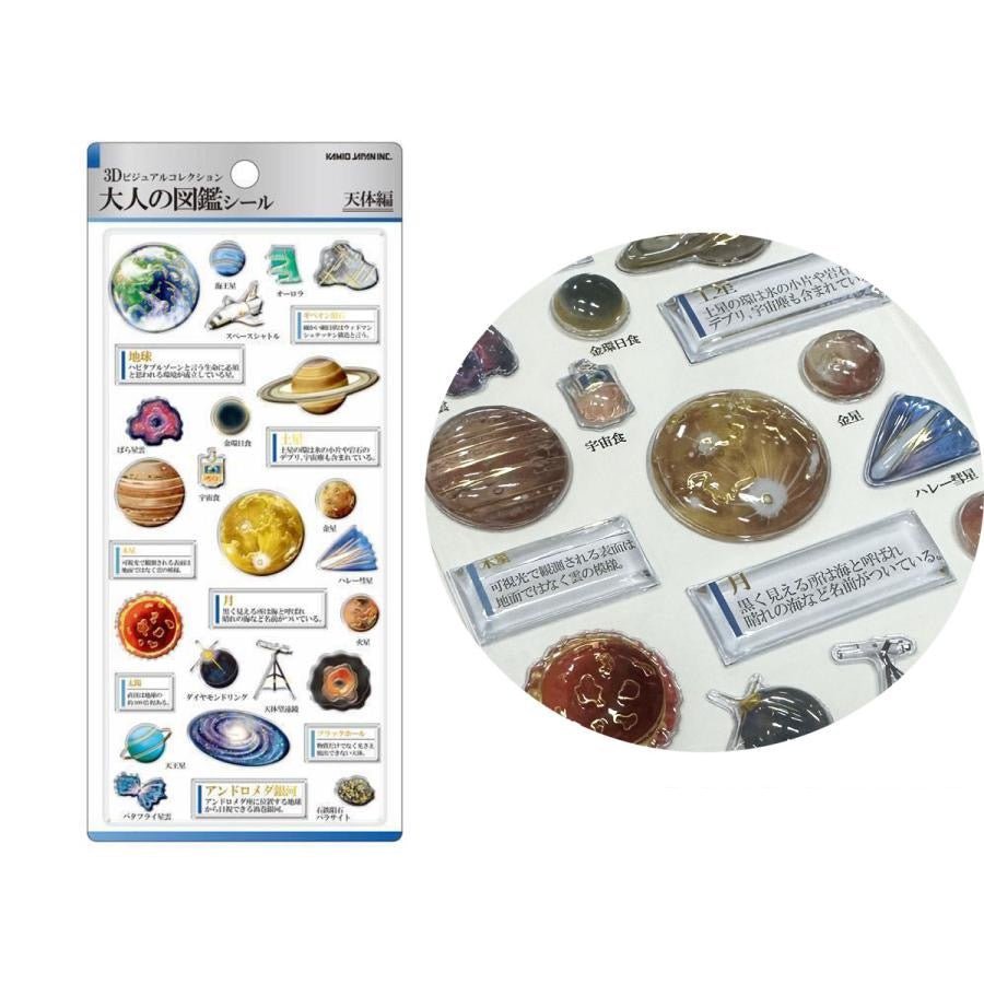 Otonano Zukan 3D Stickers / Kamio Japan