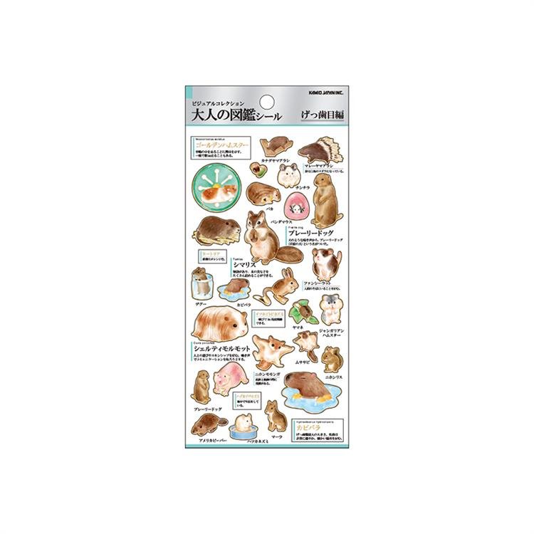 Otonano Zukan Nature and Animals Stickers / Kamio Japan