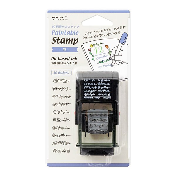 Paintable Stamp Rotating Self-Inking Rubber Stamp / MIDORI