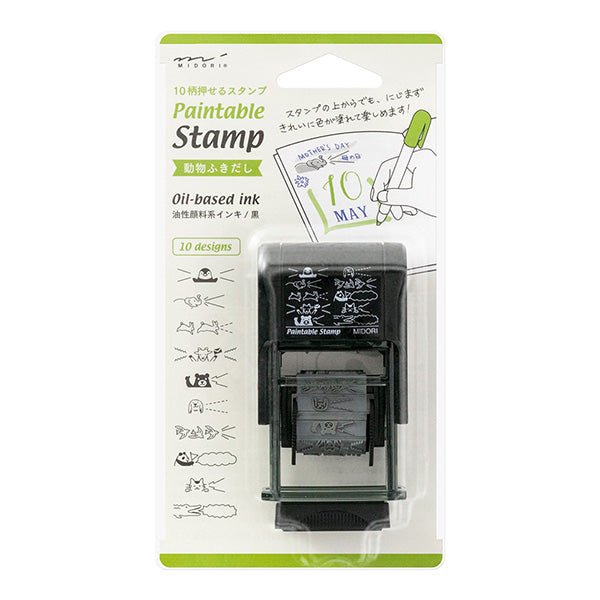 Paintable Stamp Rotating Self-Inking Rubber Stamp / MIDORI