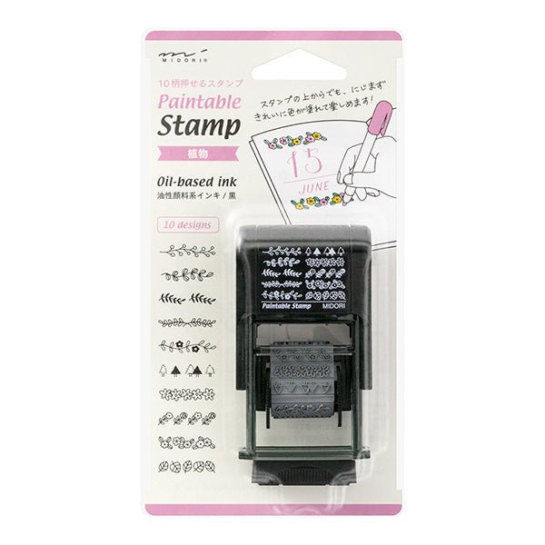 Paintable Stamp Rotating Self-Inking Rubber Stamp / MIDORI
