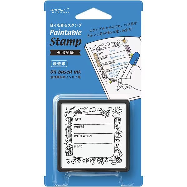 Paintable Stamp Self-Inking Rubber Stamp / MIDORI