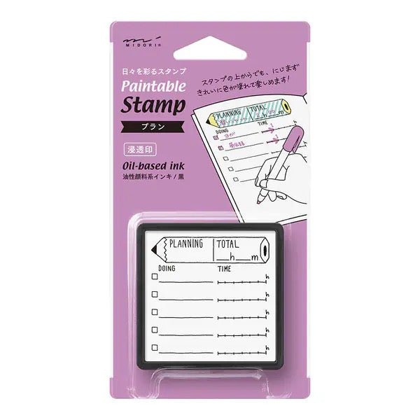 Paintable Stamp Self-Inking Rubber Stamp / MIDORI