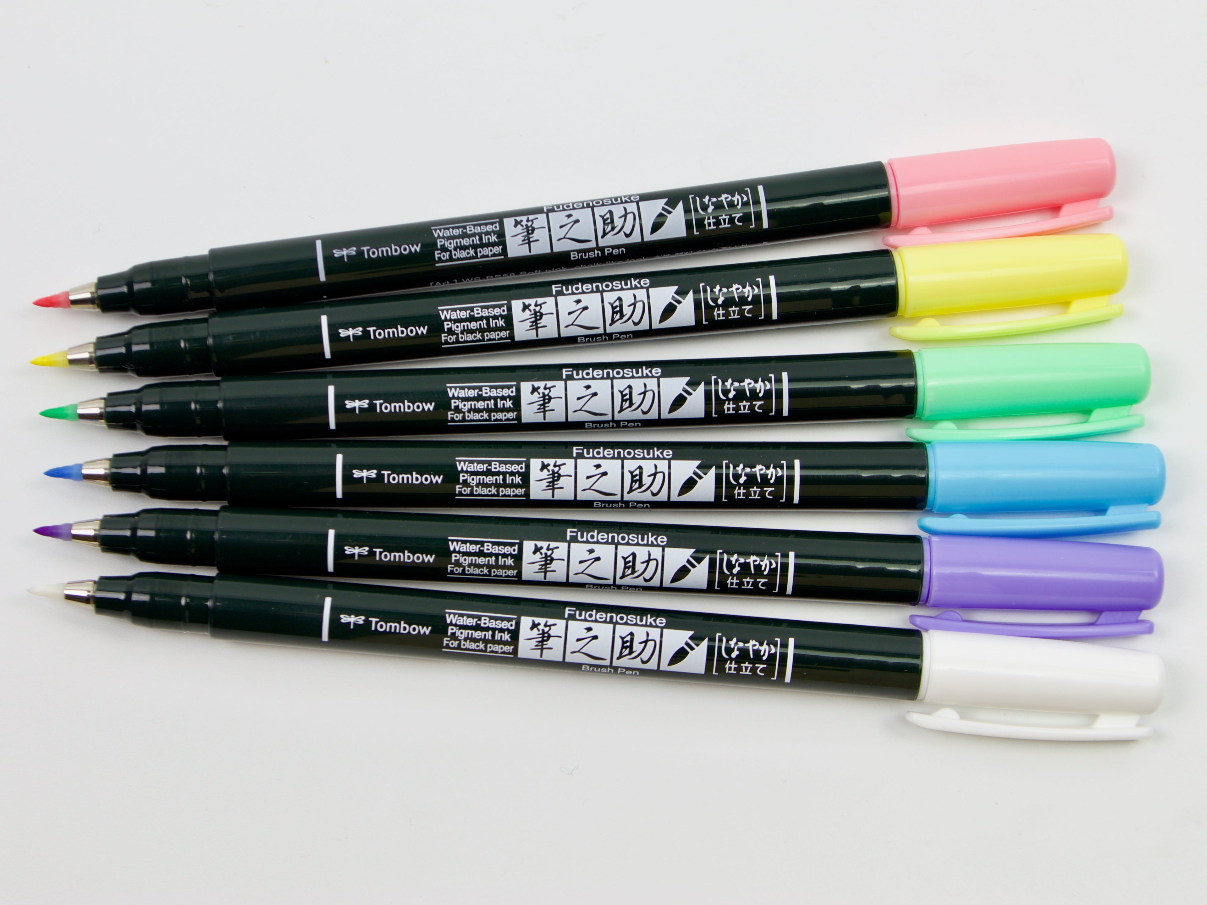 Tombow Fudenosuke Brush Pen Pastel Colors