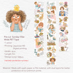 Pre-cut Sunday Vibe Wide Washi/PET Tape