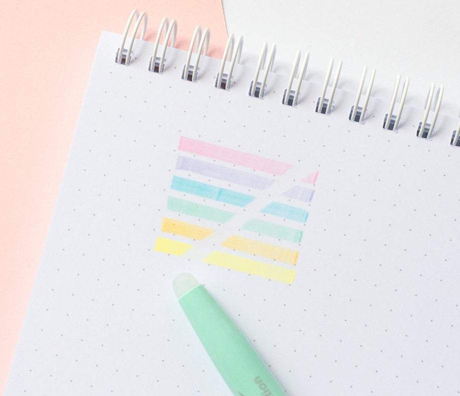 Pilot FriXion Soft Pastel Color Erasable Highlighters - 6 Color Set