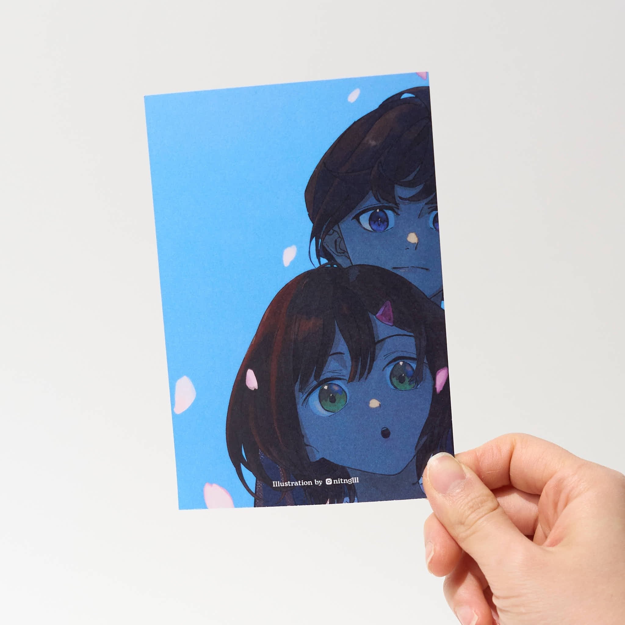 "Pink Rain" Postcard by Nitnglll / Bungu