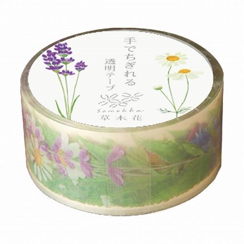 Plants and Flowers Clear Masking Tape / RYU-RYU