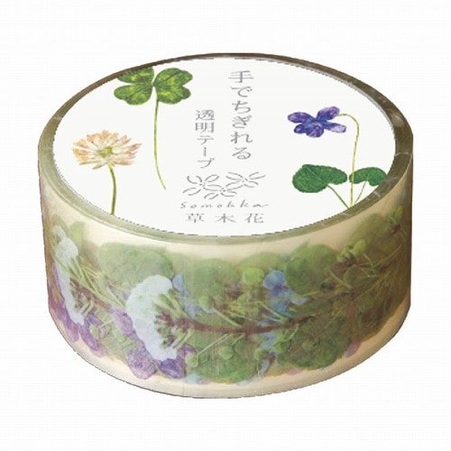 Plants and Flowers Clear Masking Tape / RYU-RYU