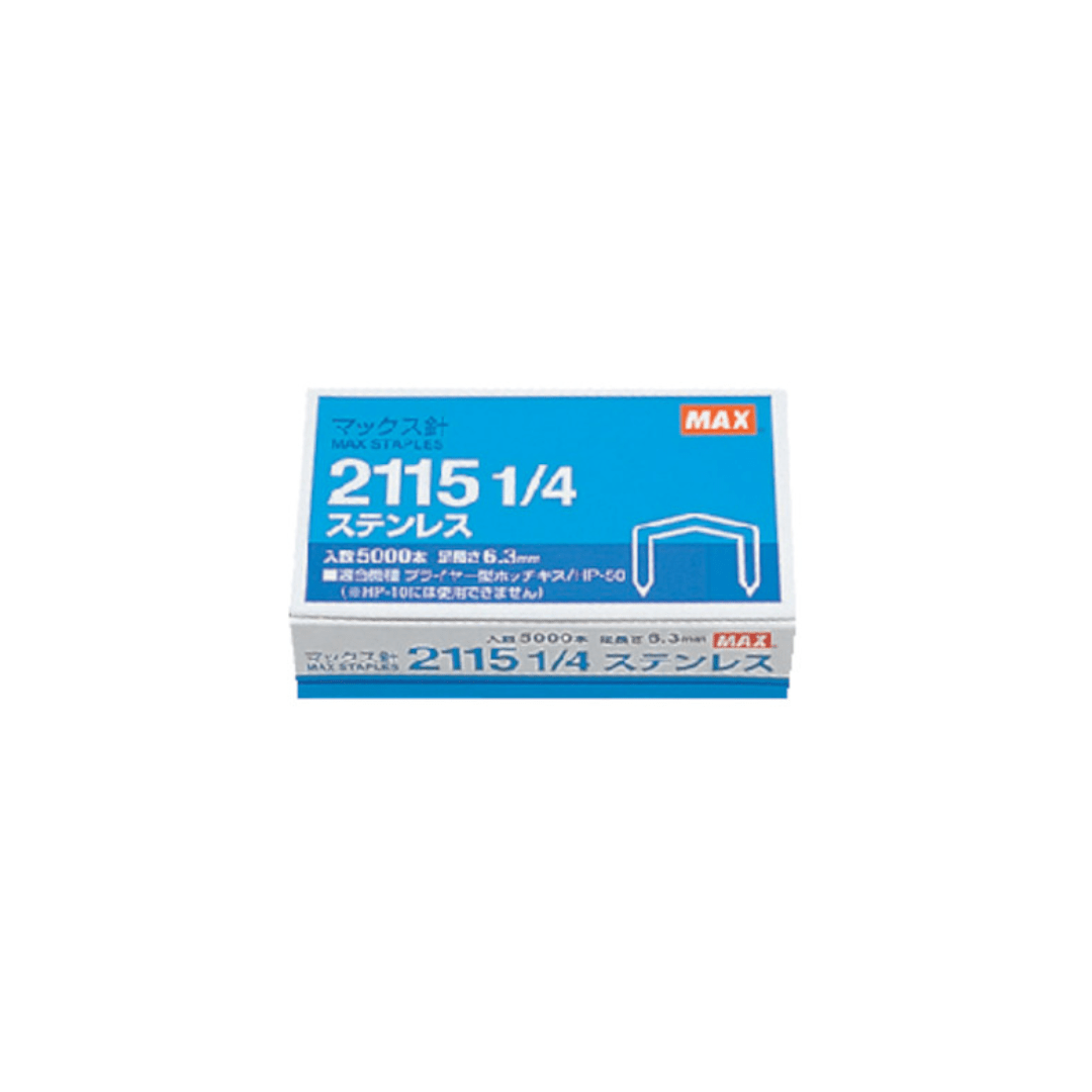 Plier-Type 2115 1/4 Stainless Staples/ MAX