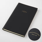 MIDORI Professional Diary 2027 A5 Slim in black, front cover with small foil motif
