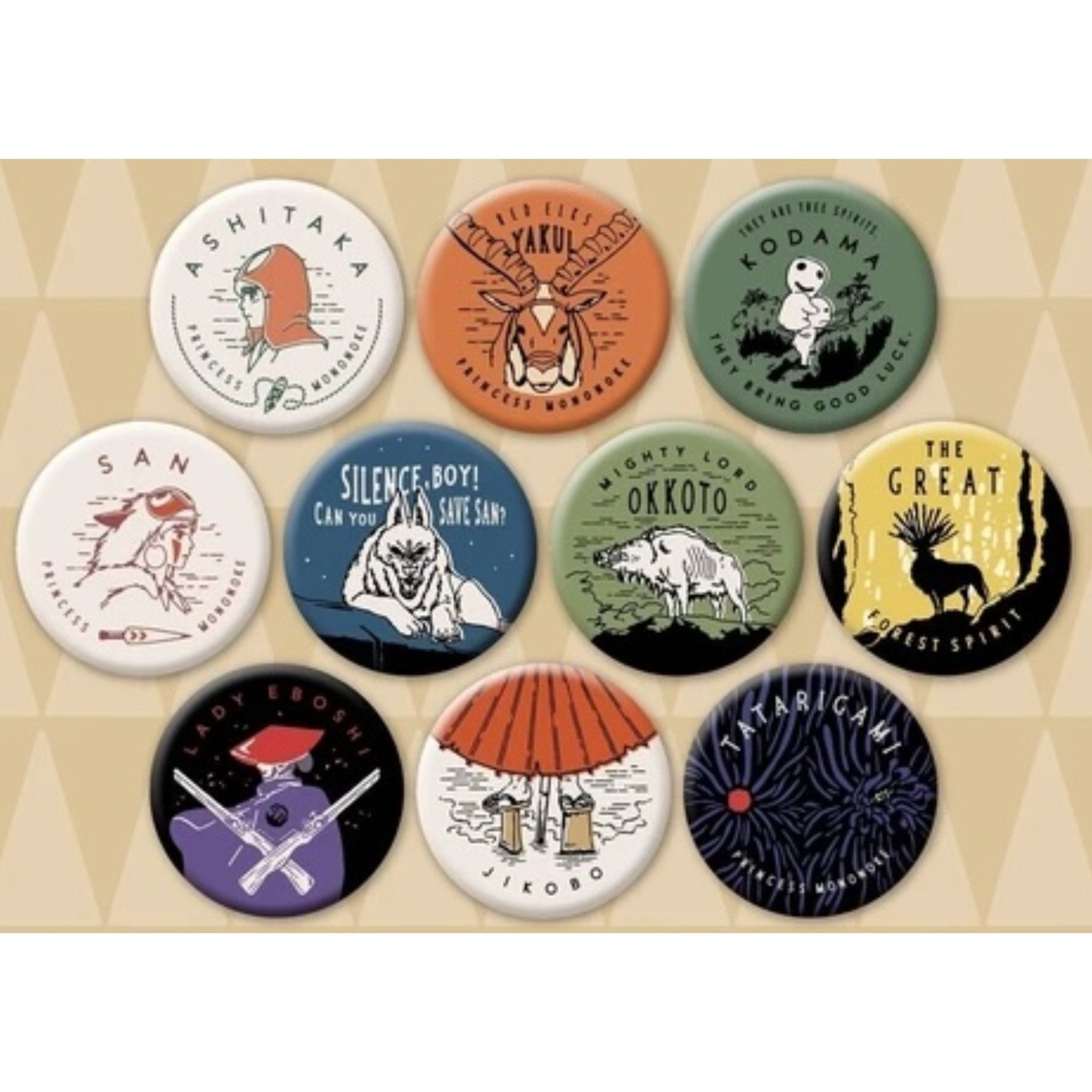 Princess Mononoke Surprise Tin Badges / Movic