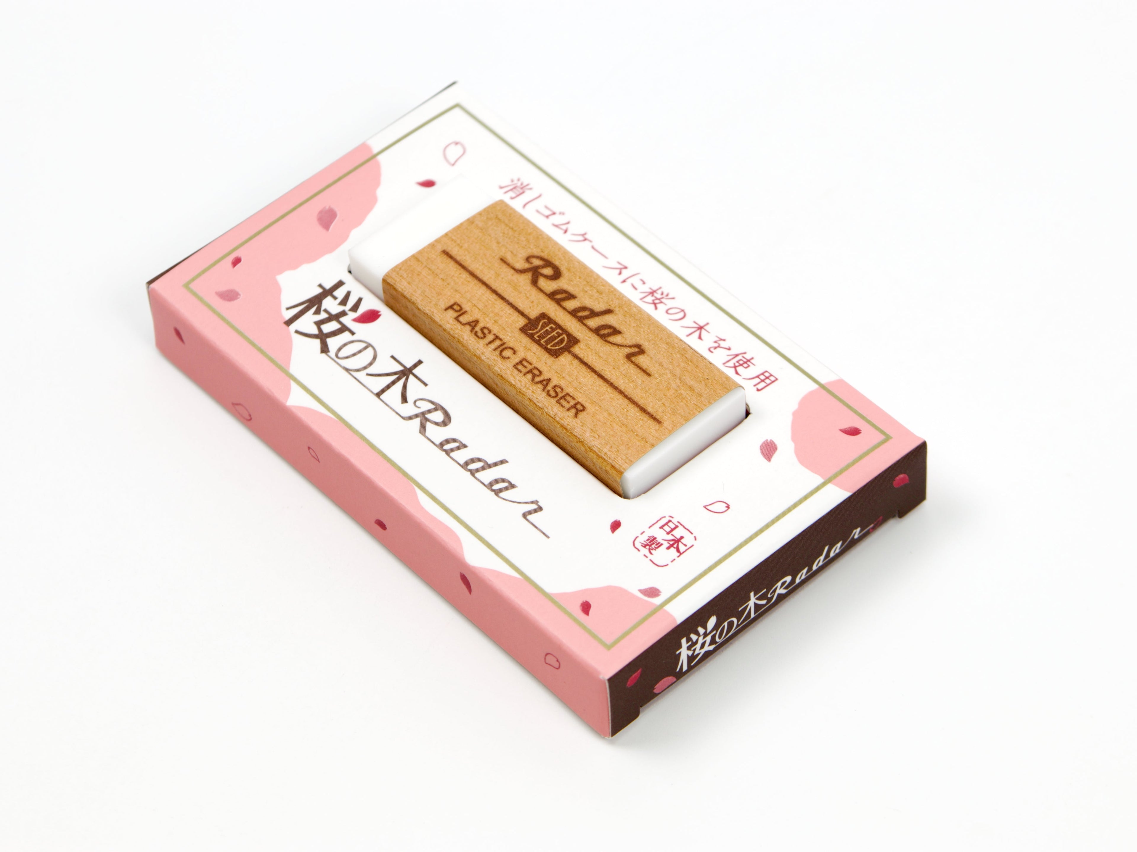 SEED Radar Eraser Cherry Tree Bark Sleeve