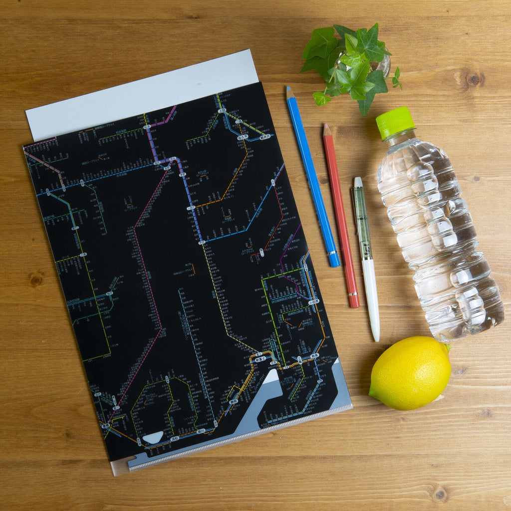 Railway Route Map Clear File Chubu Japanese Black / Tokyo Cartographic